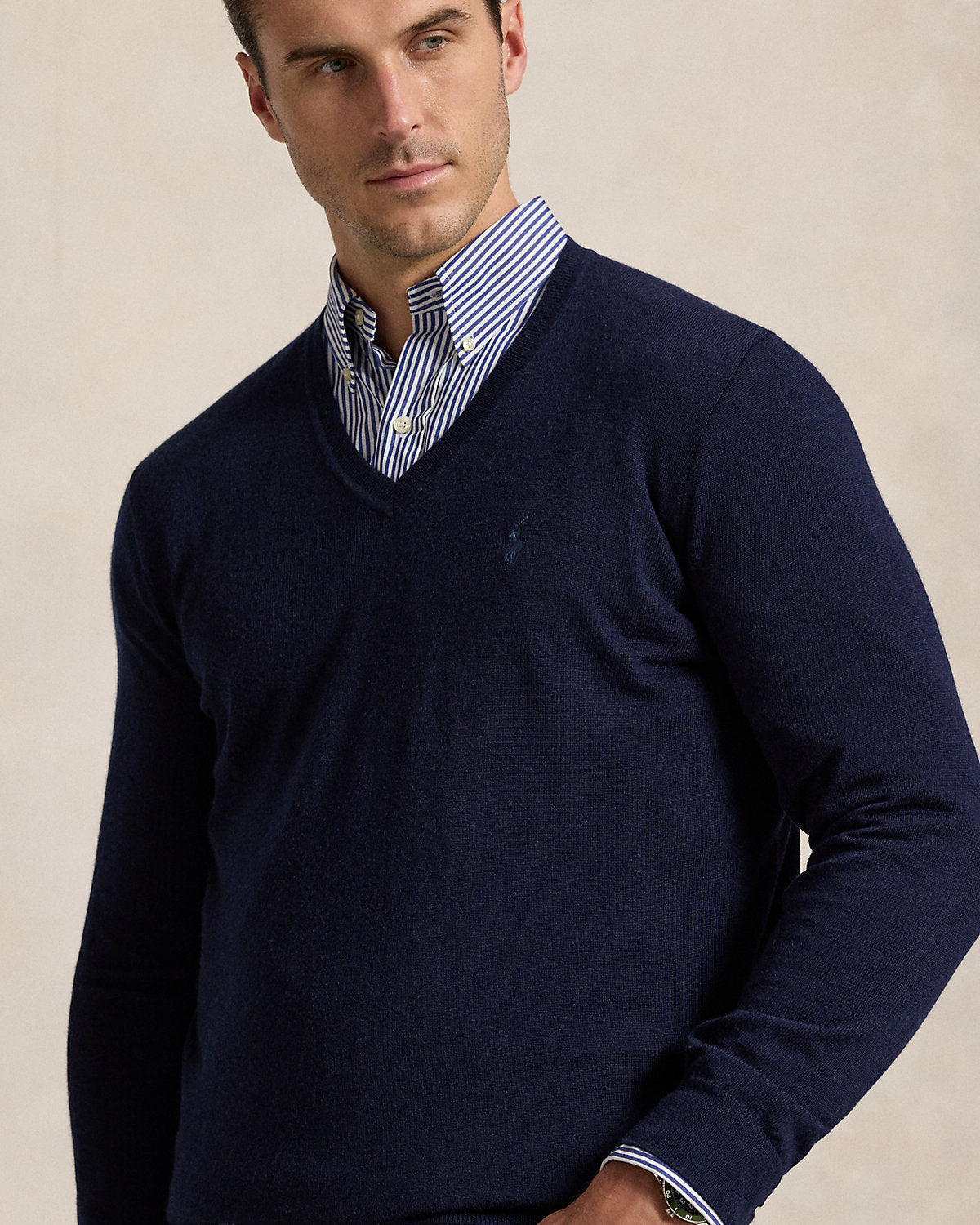 Ralph Lauren Washable Wool VNeck Sweater