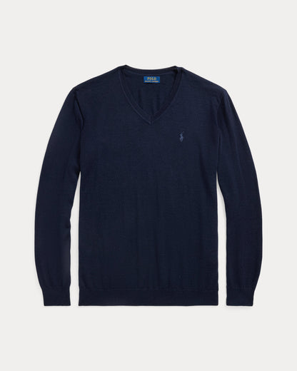 Ralph Lauren Washable Wool VNeck Sweater