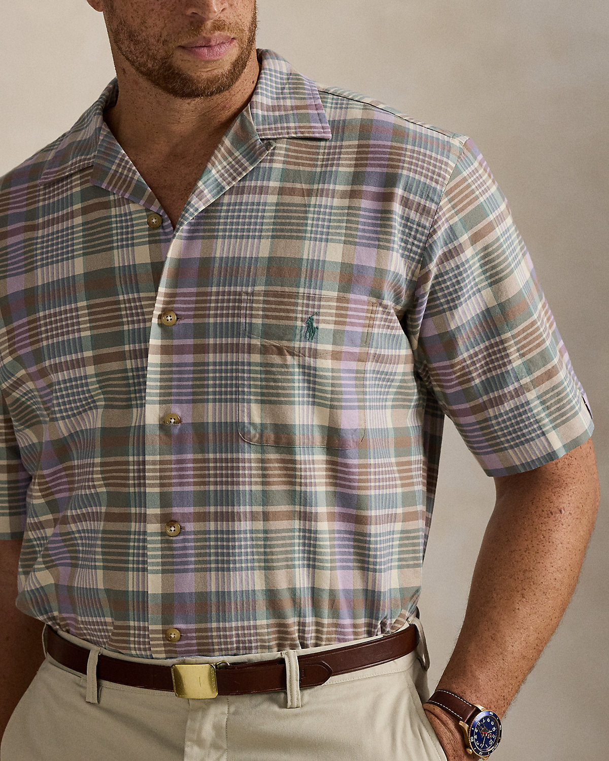Ralph Lauren Plaid Oxford Camp Shirt