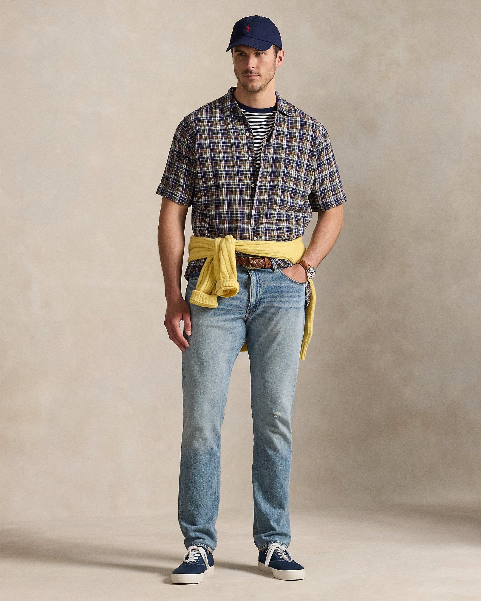 Ralph Lauren Plaid LinenCotton Camp Shirt