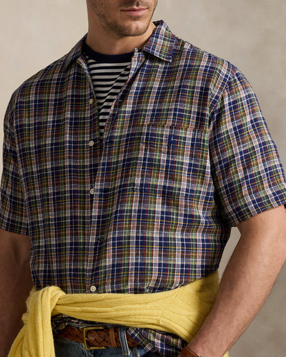 Ralph Lauren Plaid LinenCotton Camp Shirt