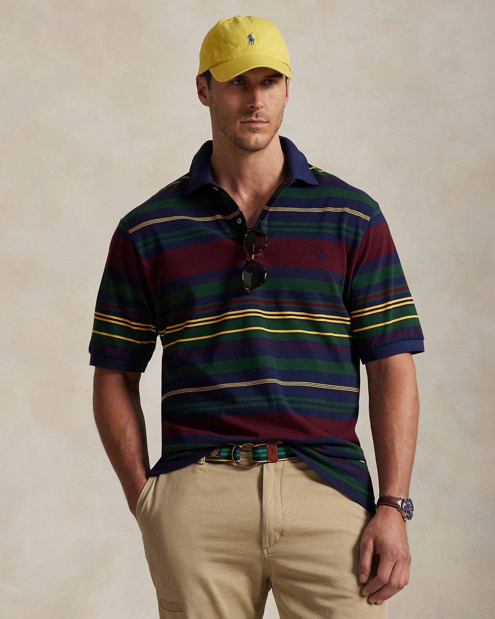 Ralph Lauren Striped Mesh Polo Shirt