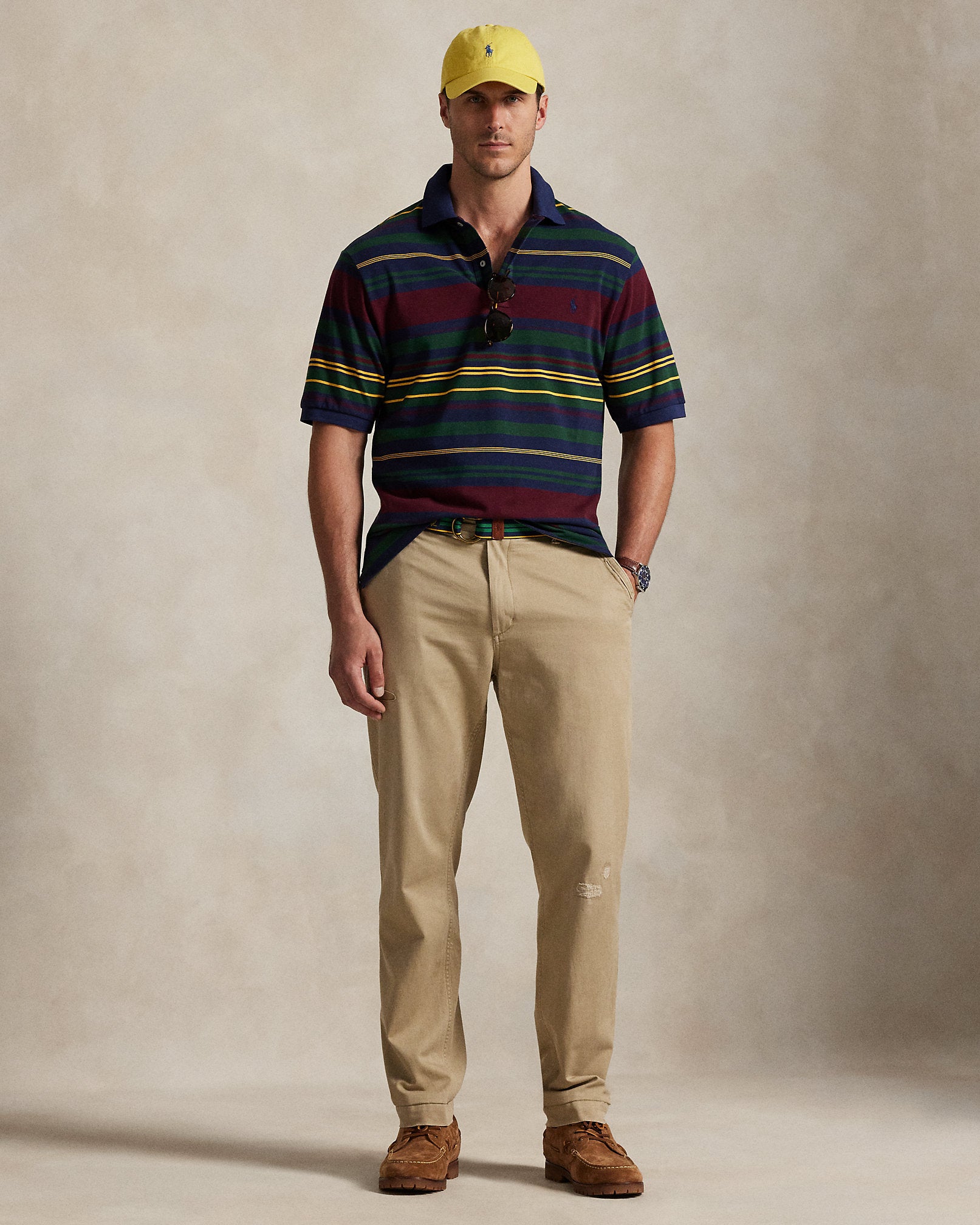 Ralph Lauren Striped Mesh Polo Shirt