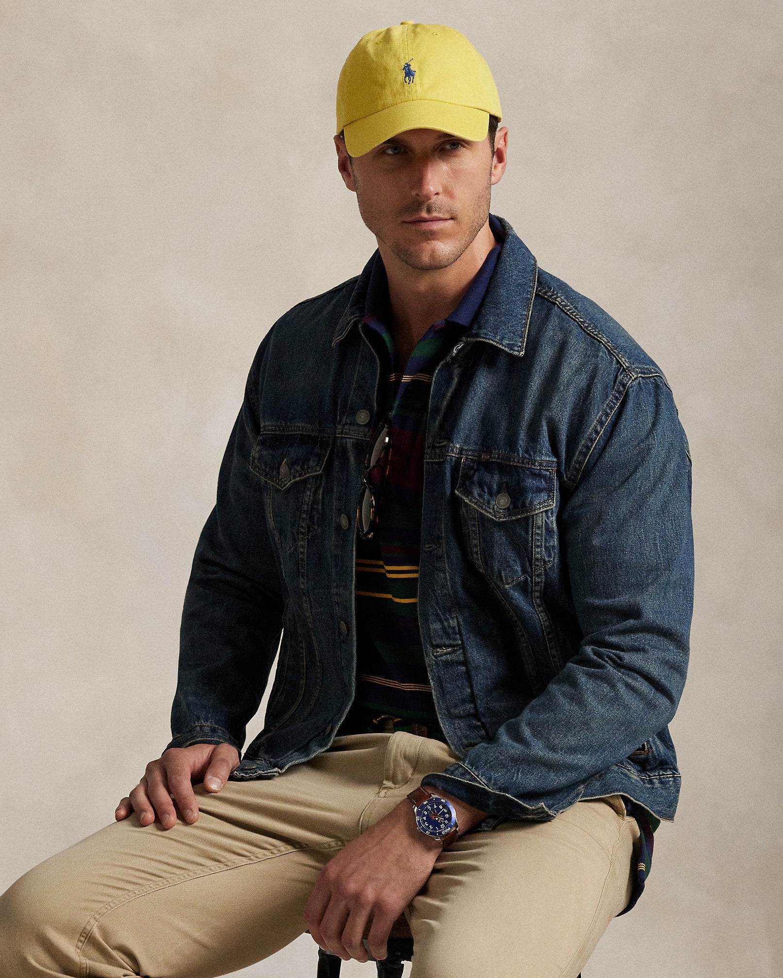 Ralph Lauren Striped Mesh Polo Shirt