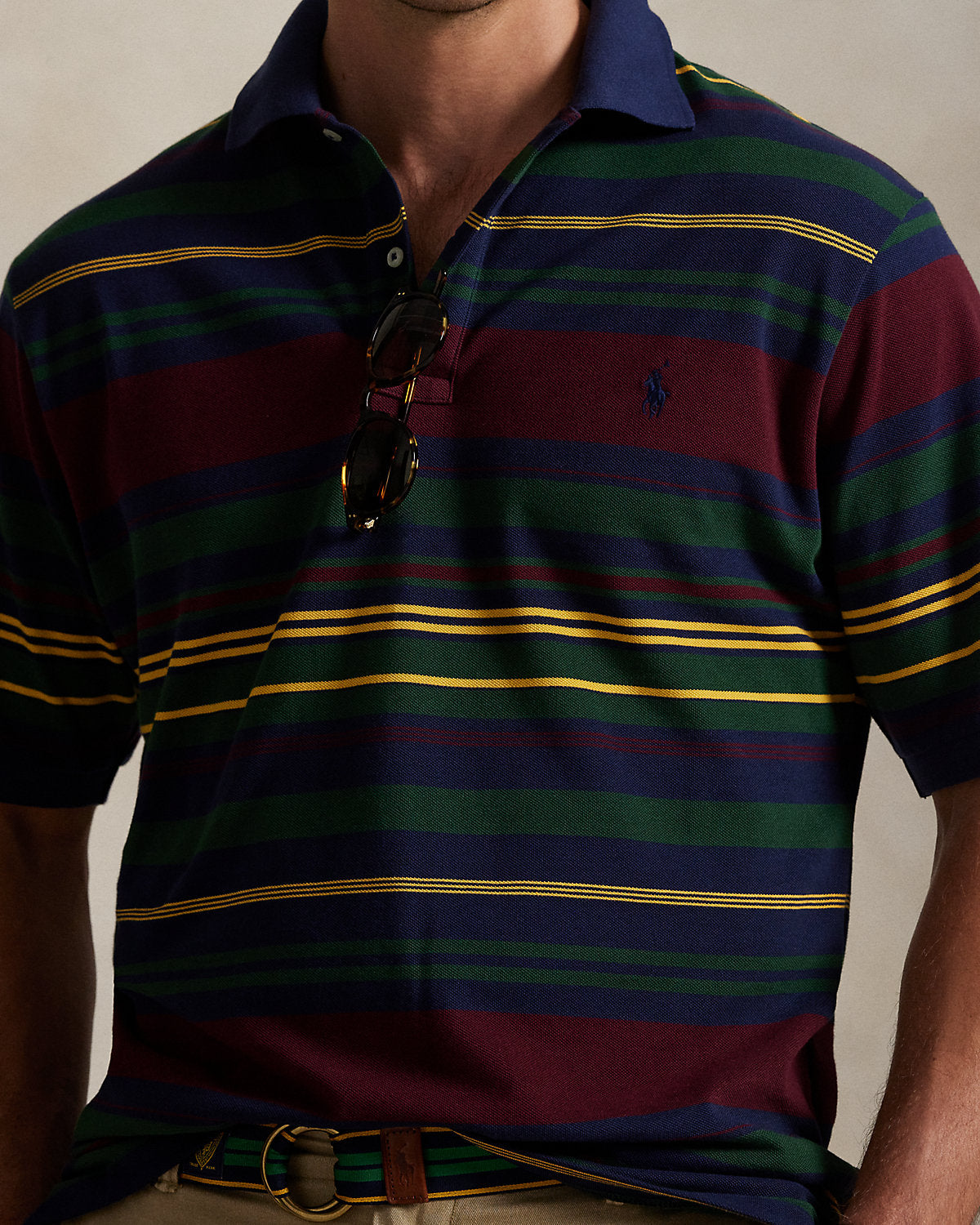 Ralph Lauren Striped Mesh Polo Shirt