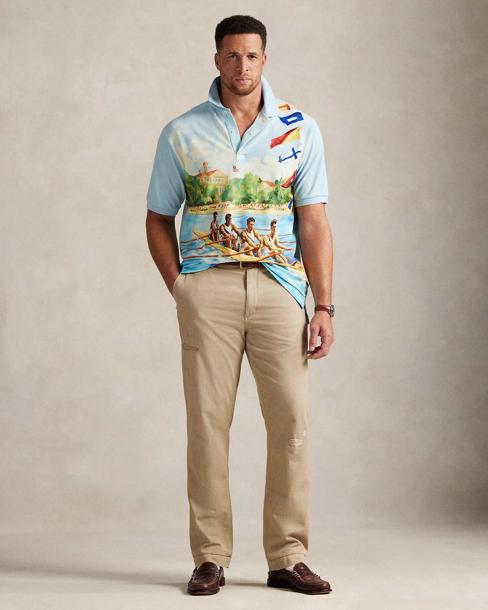 Ralph Lauren RegattaPrint Mesh Polo Shirt