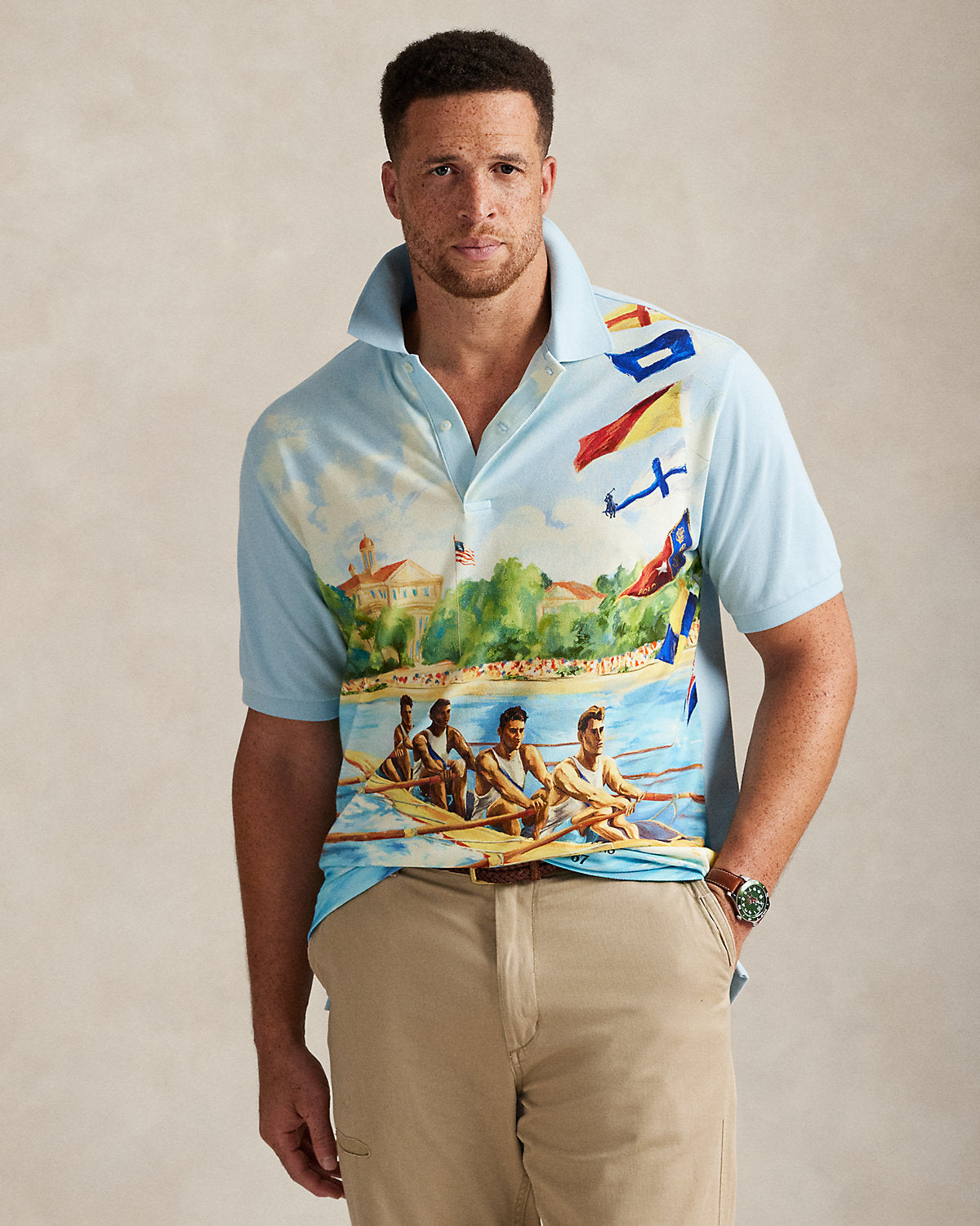Ralph Lauren RegattaPrint Mesh Polo Shirt