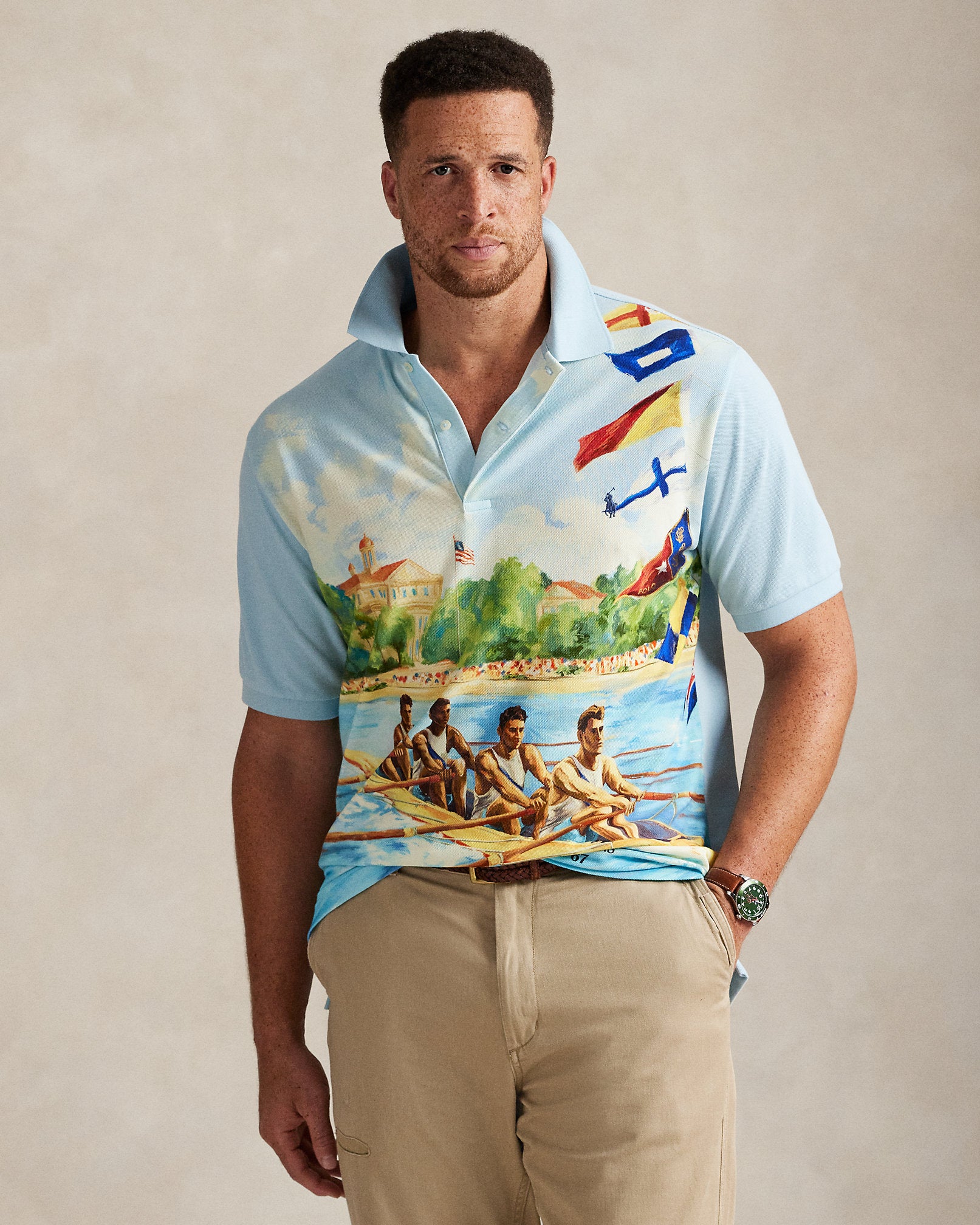 Ralph Lauren RegattaPrint Mesh Polo Shirt