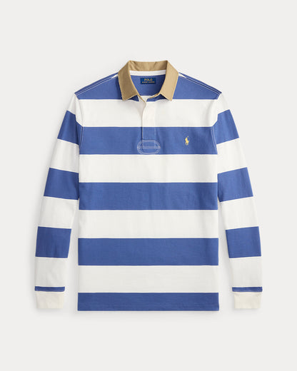 Ralph Lauren KhakiCollar Striped Rugby Shirt