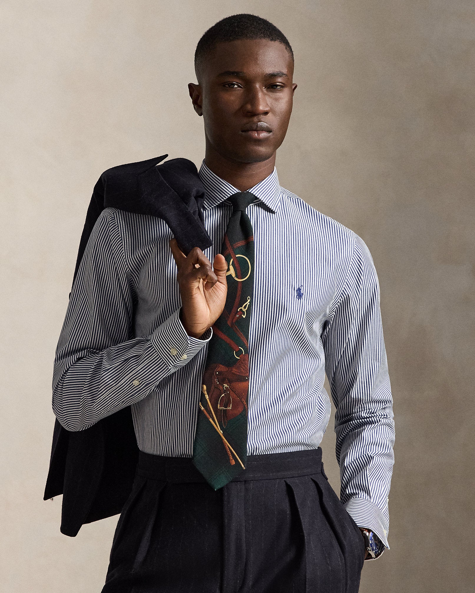 Ralph Lauren Classic Fit Striped Poplin Shirt
