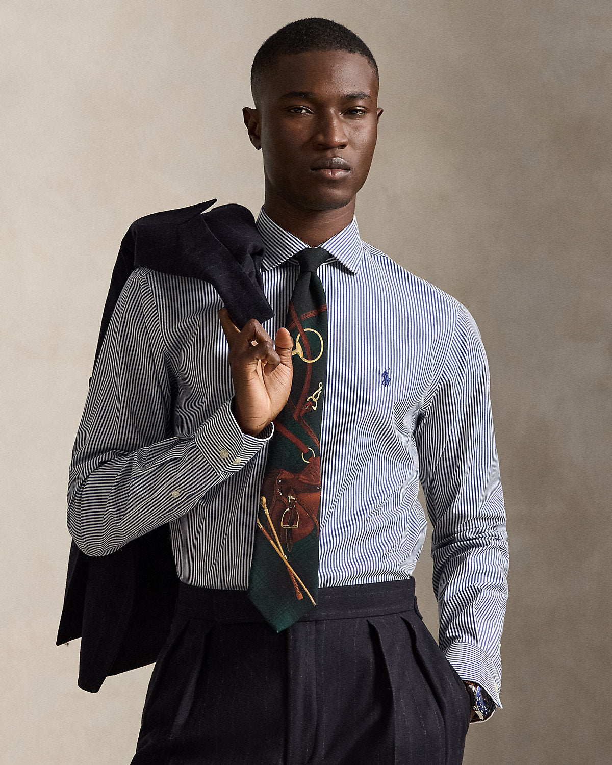 Ralph Lauren Classic Fit Striped Poplin Shirt