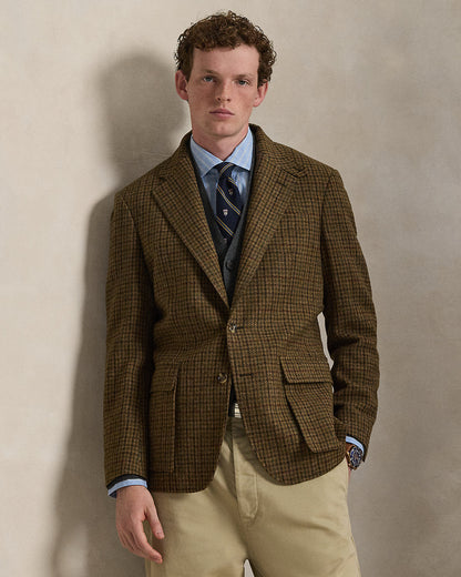 Ralph Lauren The RL67 SuedePatch Plaid Tweed Jacket