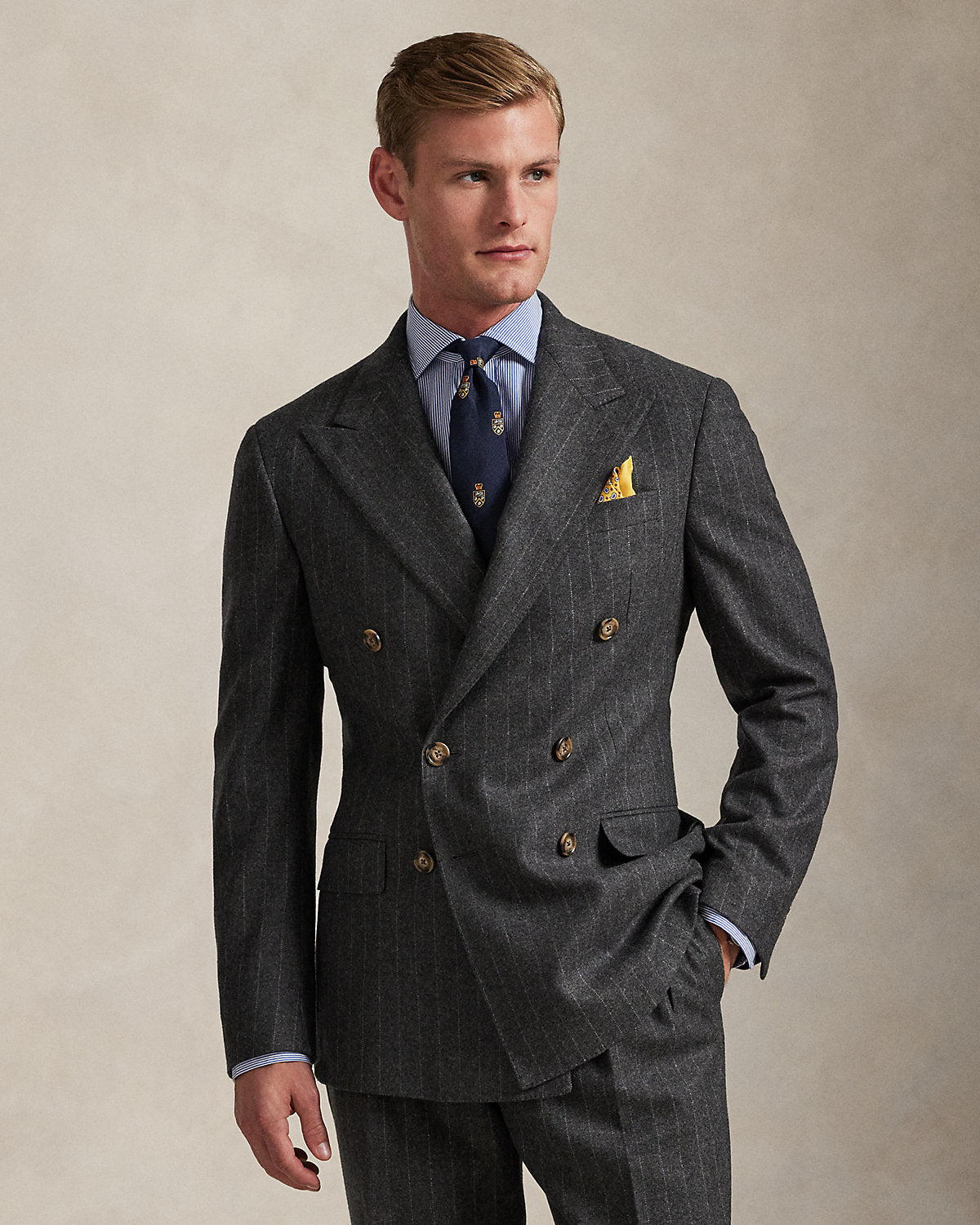 Ralph Lauren Polo Tailored Fit Pinstripe Wool Suit