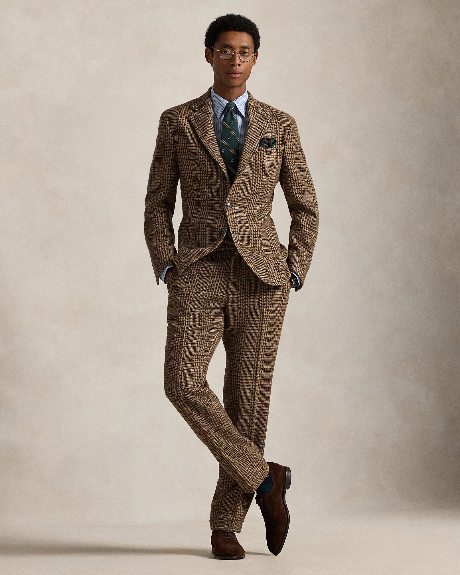 Ralph Lauren Plaid Wool Suit Trouser