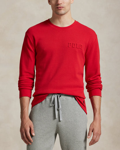 Ralph Lauren Logo WaffleKnit Sleep Shirt