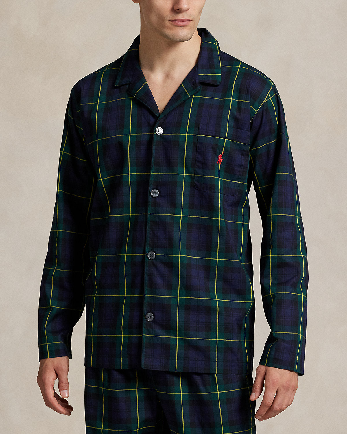 Ralph Lauren Plaid Cotton Pajama Shirt