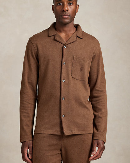 Ralph Lauren HerringboneKnit Pajama Shirt