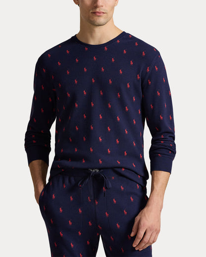 Ralph Lauren Allover Pony WaffleKnit Sleep Shirt