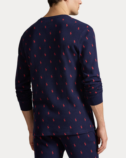 Ralph Lauren Allover Pony WaffleKnit Sleep Shirt