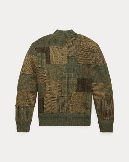 Ralph Lauren Patchwork WoolCashmere Sweater Jacket