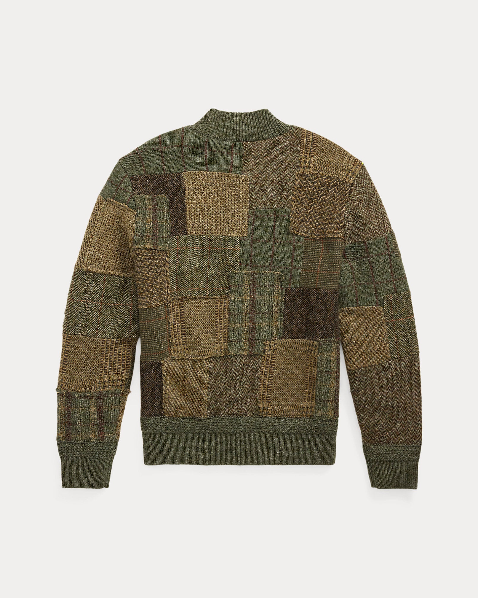Ralph Lauren Patchwork WoolCashmere Sweater Jacket