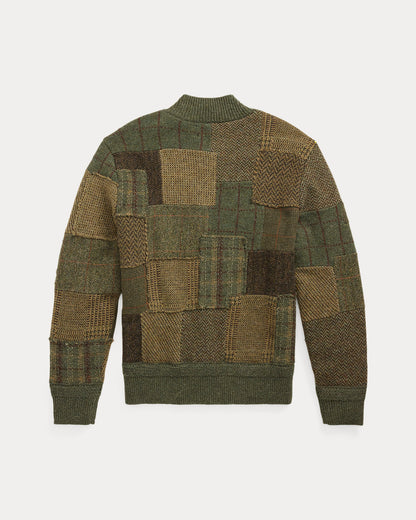 Ralph Lauren Patchwork WoolCashmere Sweater Jacket