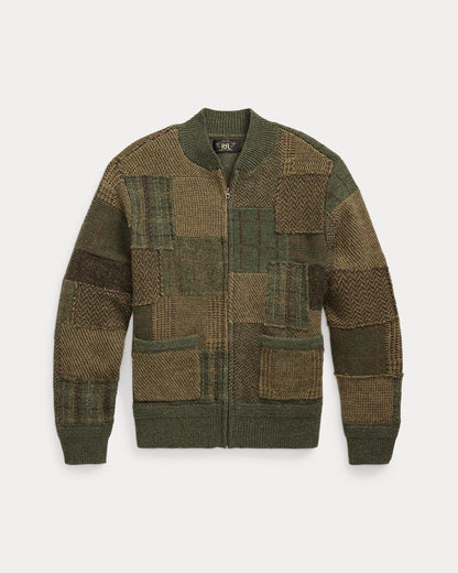 Ralph Lauren Patchwork WoolCashmere Sweater Jacket
