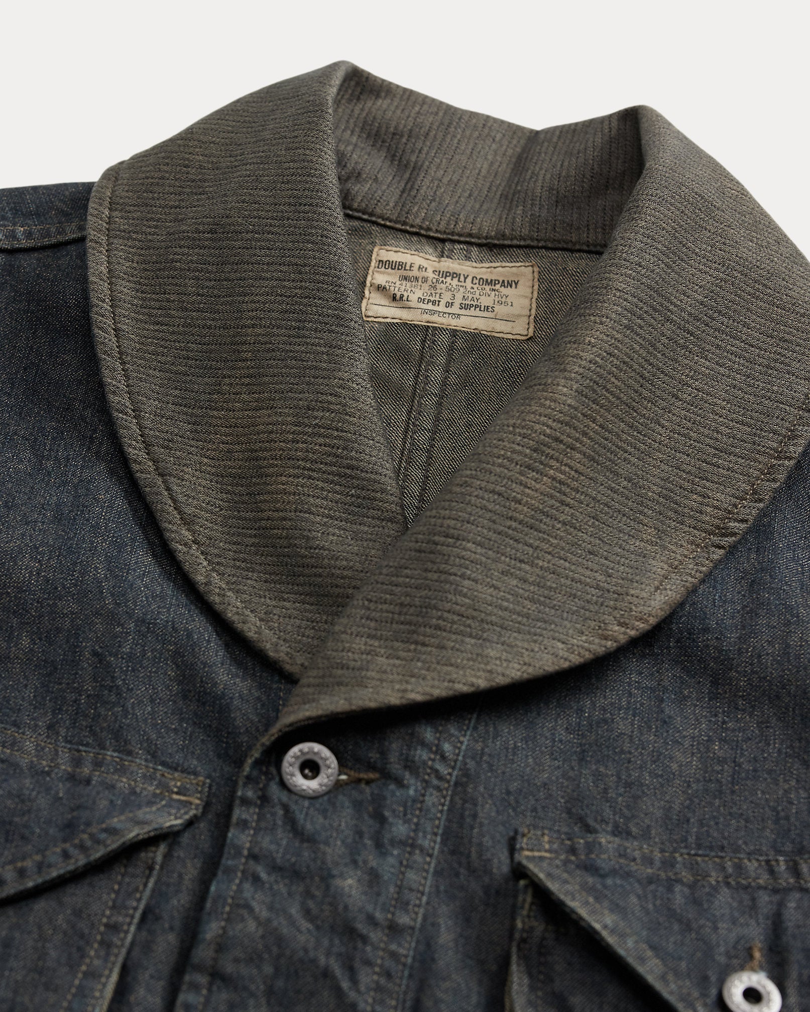 Ralph Lauren Indigo CottonLinen Denim Field Coat