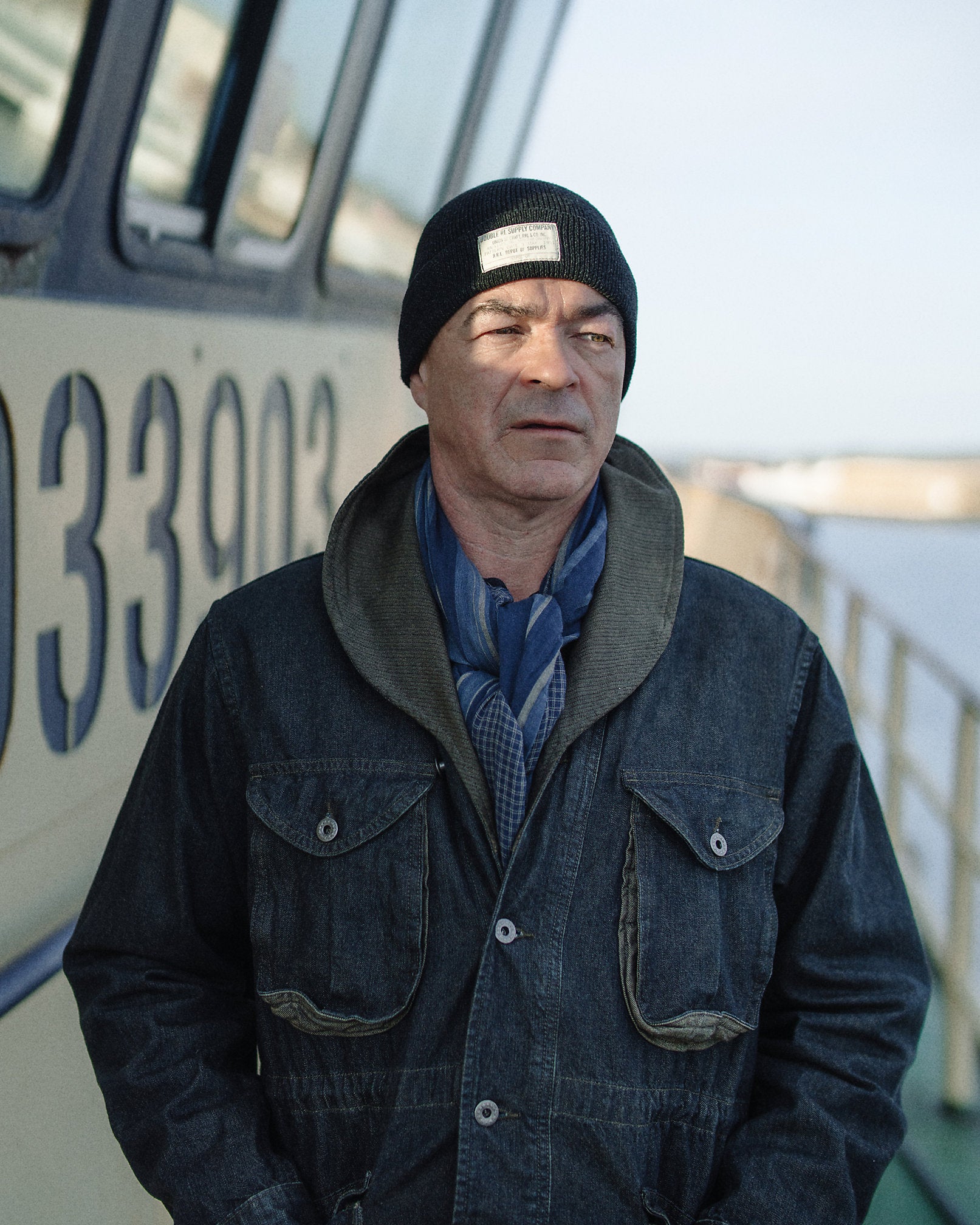 Ralph Lauren Indigo CottonLinen Denim Field Coat