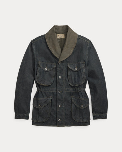 Ralph Lauren Indigo CottonLinen Denim Field Coat