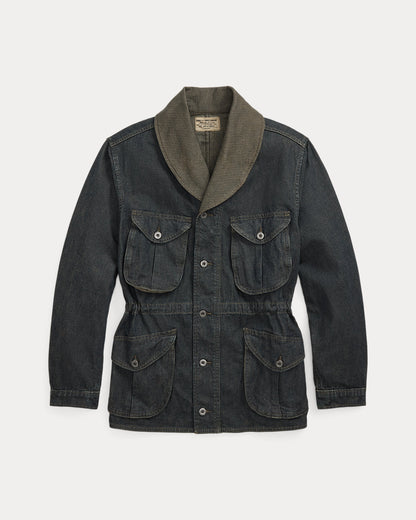 Ralph Lauren Indigo CottonLinen Denim Field Coat