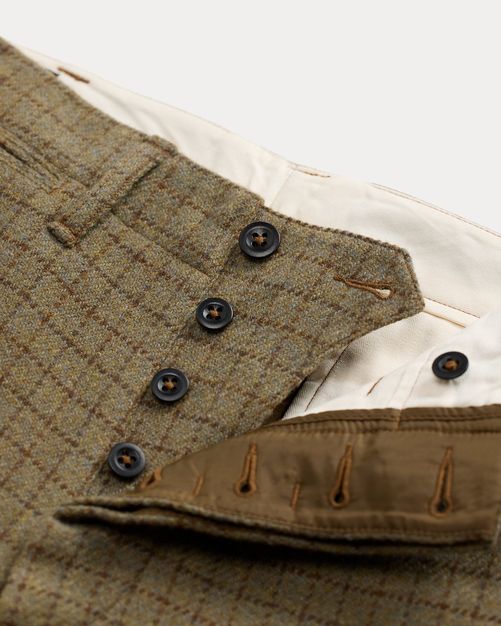Ralph Lauren Checked Wool Tweed Officers Pant