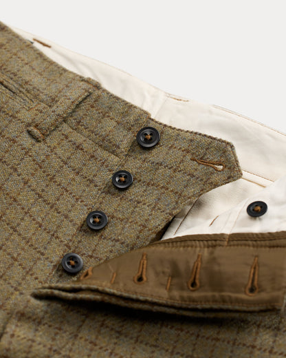 Ralph Lauren Checked Wool Tweed Officers Pant