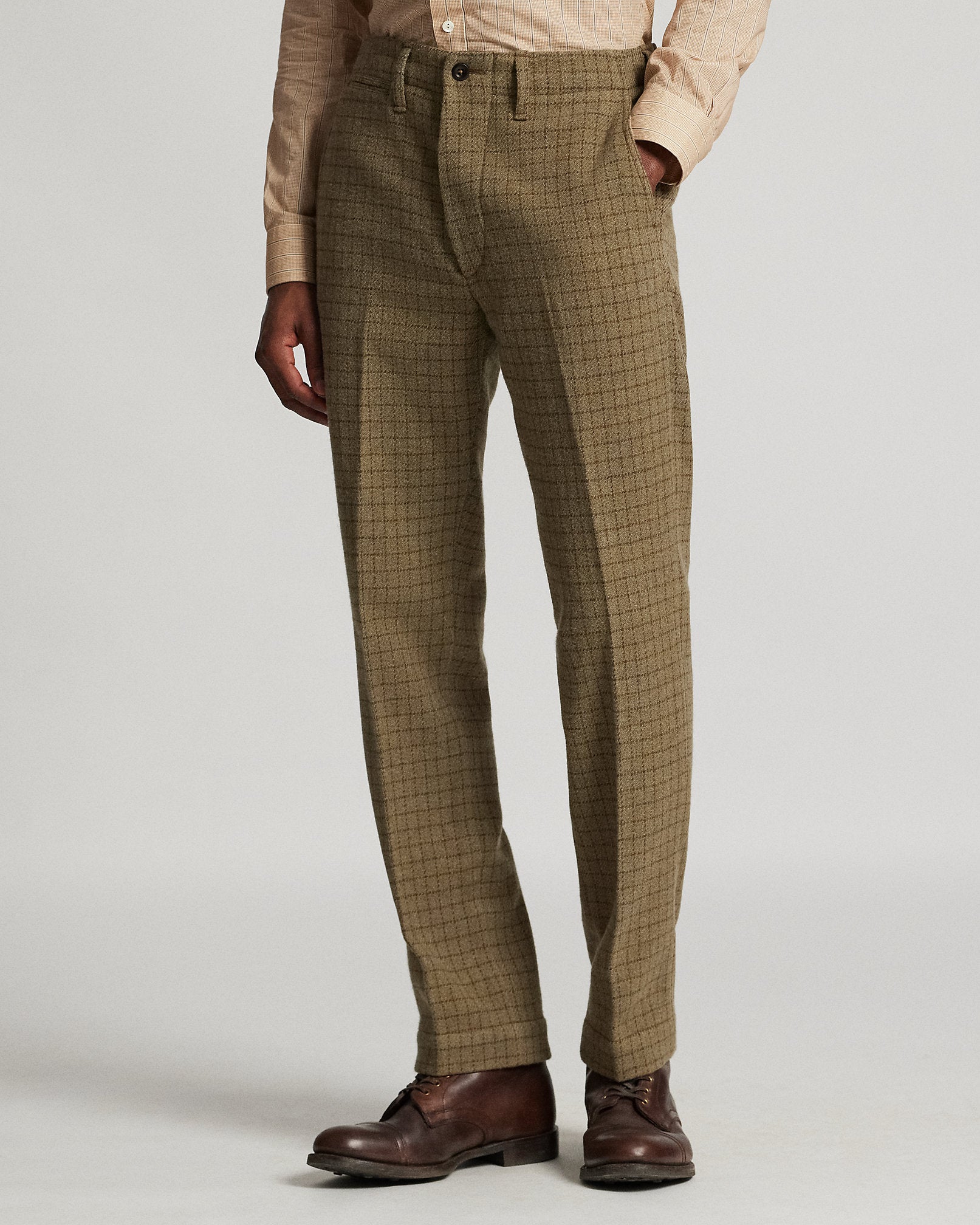 Ralph Lauren Checked Wool Tweed Officers Pant