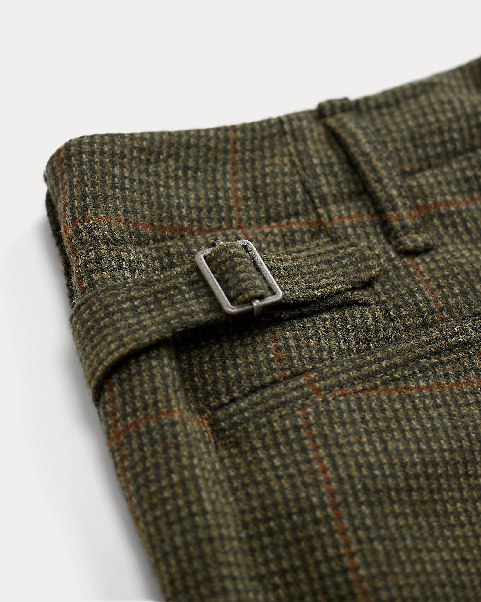 Ralph Lauren Windowpane Wool Tweed Officers Pant