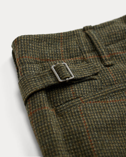 Ralph Lauren Windowpane Wool Tweed Officers Pant