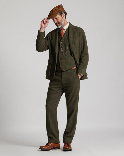 Ralph Lauren Windowpane Wool Tweed Officers Pant