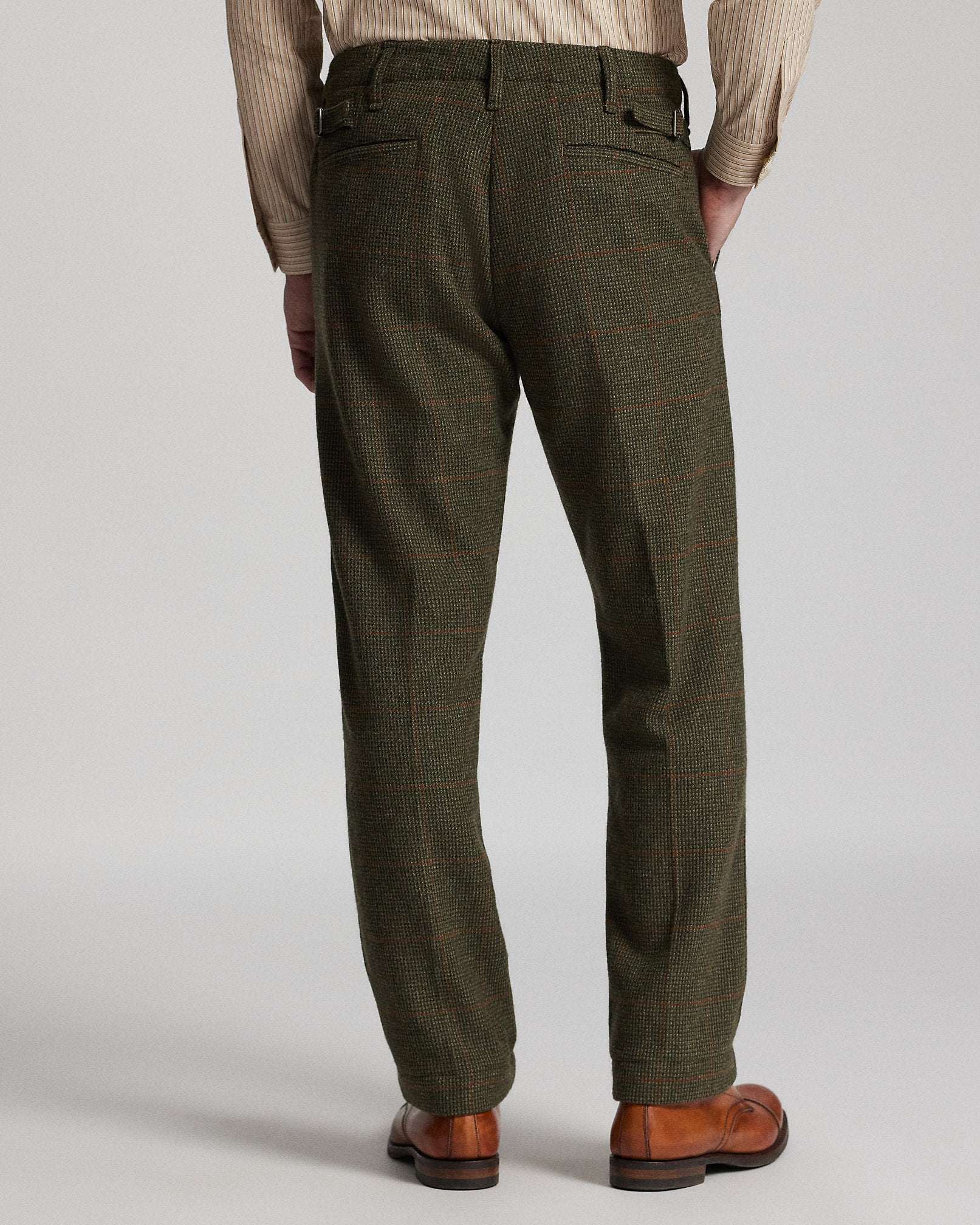 Ralph Lauren Windowpane Wool Tweed Officers Pant