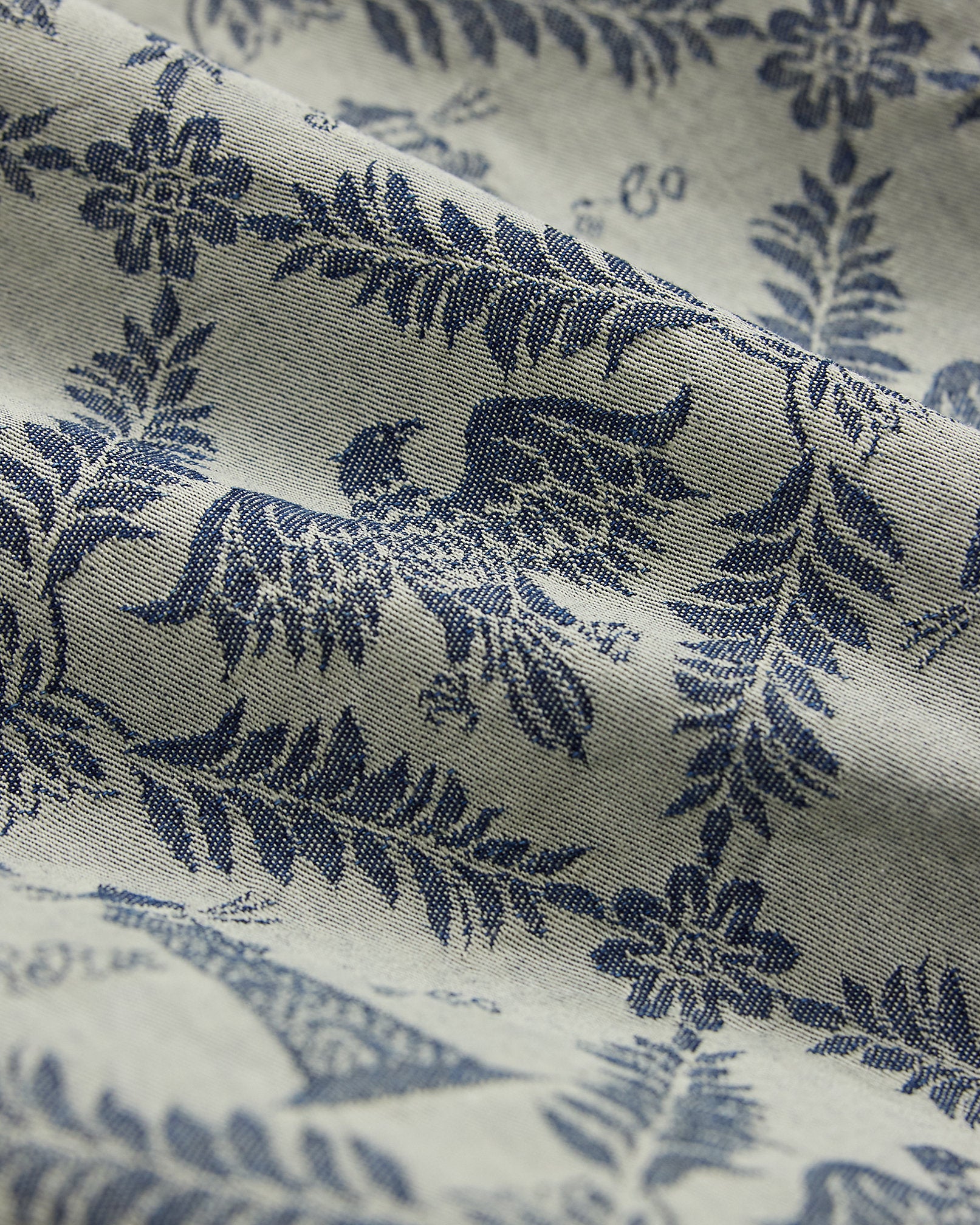 Ralph Lauren Indigo Jacquard Denim Camp Shirt