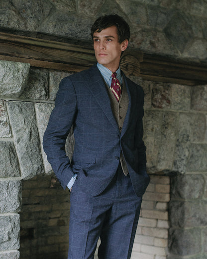 Ralph Lauren Indigo Checked Suit Jacket