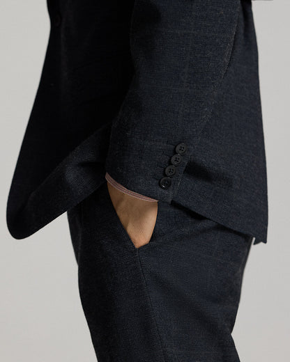 Ralph Lauren Indigo Checked Suit Jacket