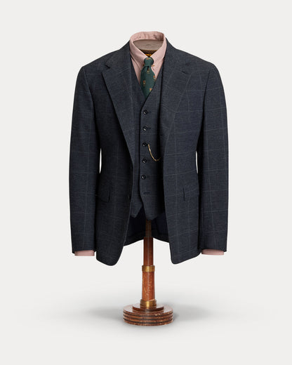 Ralph Lauren Indigo Checked Suit Jacket