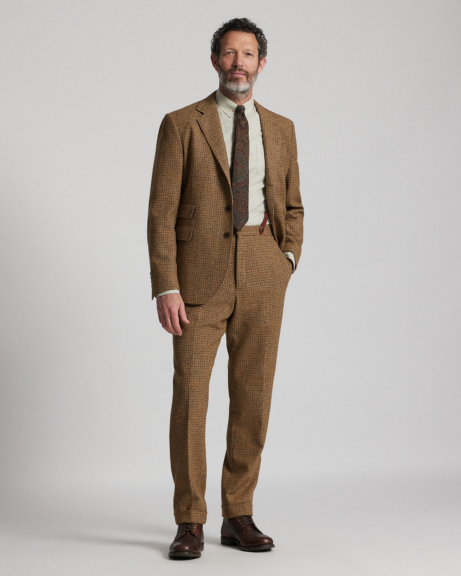 Ralph Lauren Slim Fit Checked Wool Suit Trouser