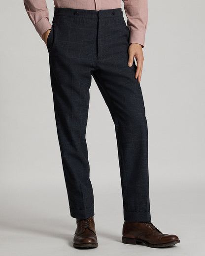 Ralph Lauren Slim Fit Indigo Checked Suit Trouser