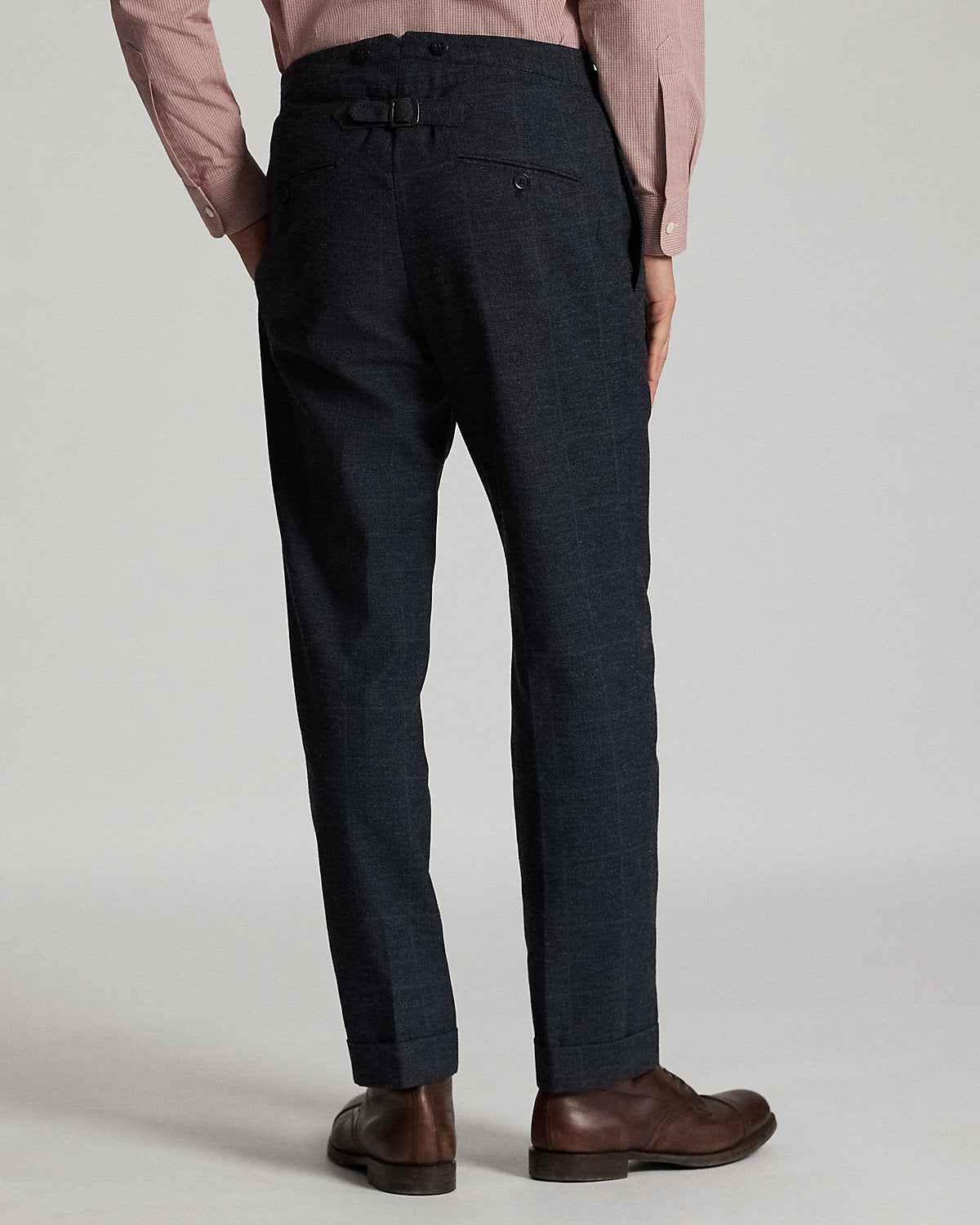 Ralph Lauren Slim Fit Indigo Checked Suit Trouser