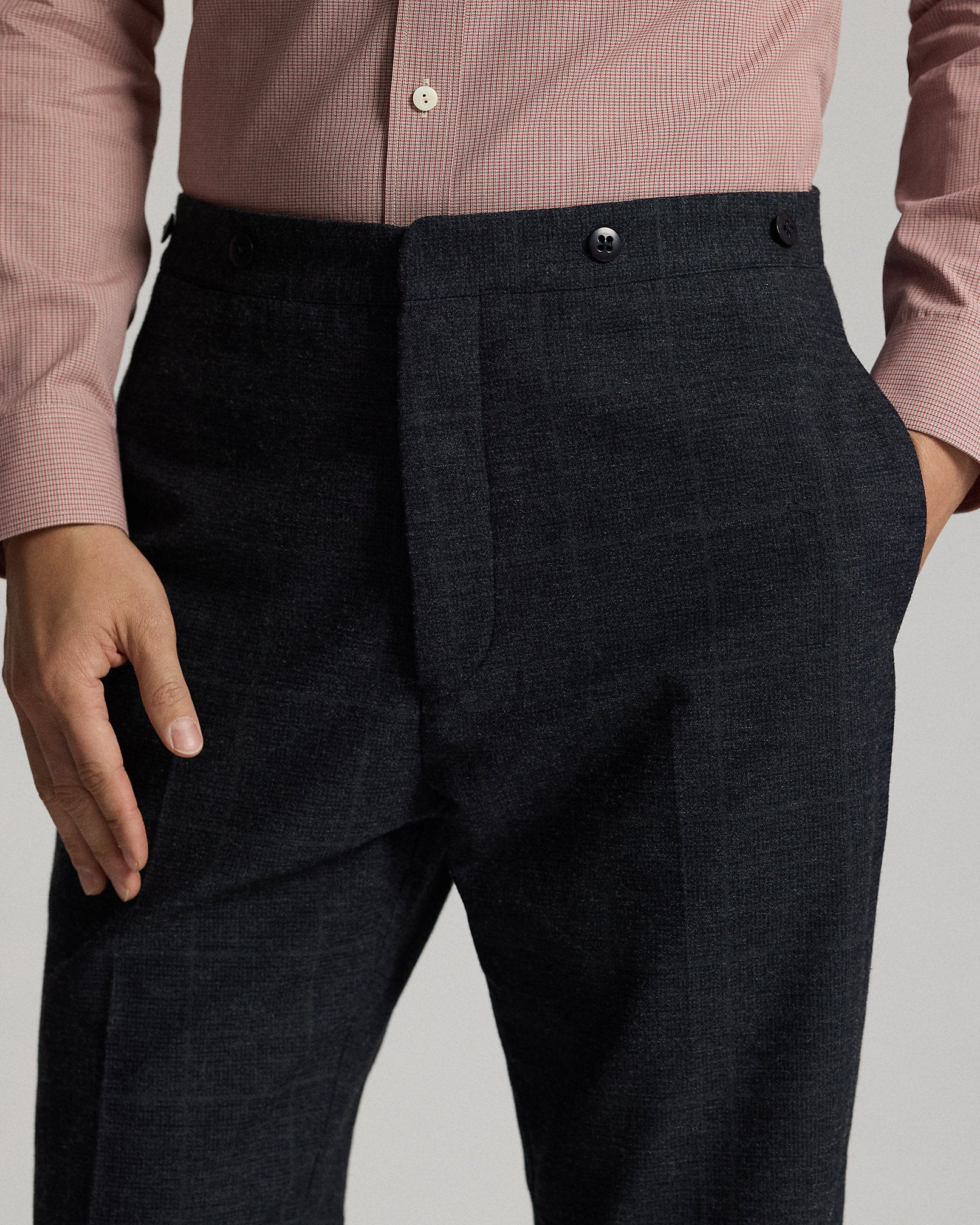Ralph Lauren Slim Fit Indigo Checked Suit Trouser