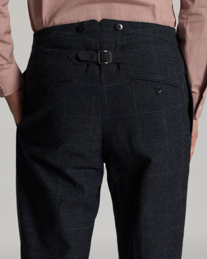 Ralph Lauren Slim Fit Indigo Checked Suit Trouser