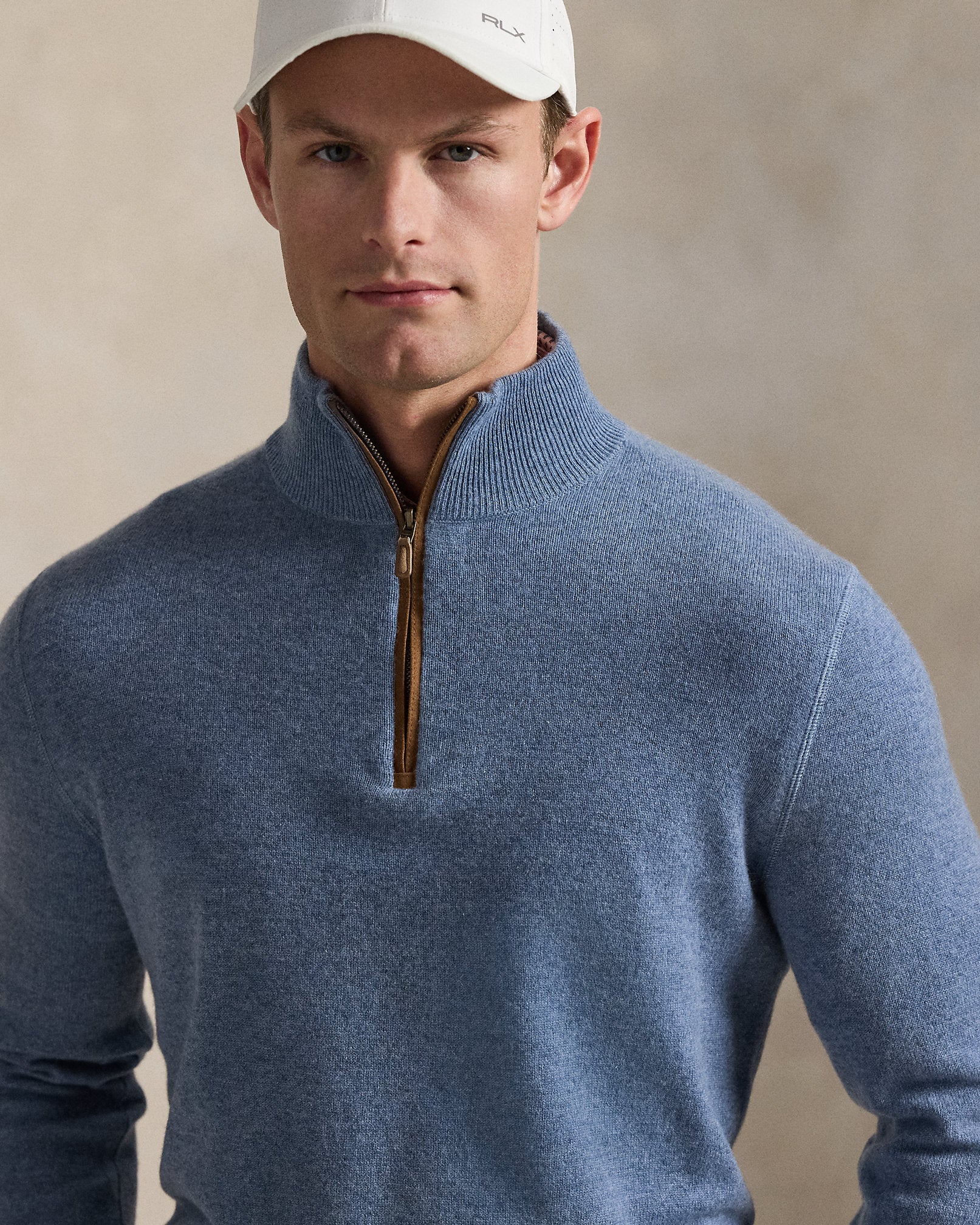Ralph Lauren Washable Cashmere QuarterZip Sweater