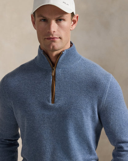 Ralph Lauren Washable Cashmere QuarterZip Sweater