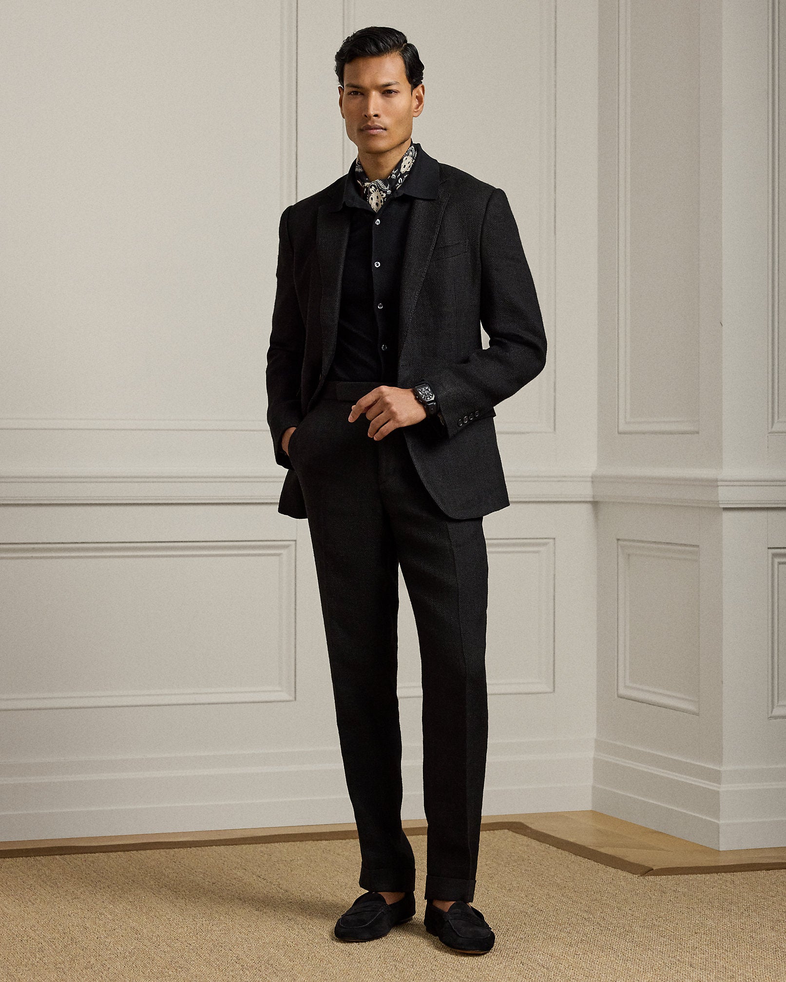 Ralph Lauren Textured SilkCotton Shirt Sweater